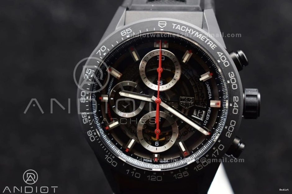 Ceramic HEUER Full Cal. Carrera A1887 XF Blk 01 45mm 0224